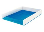 LEITZ Briefablage WOW Duo Colour DIN A4 perlweiß/blau