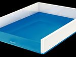 LEITZ Briefablage WOW Duo Colour DIN A4 perlweiß/blau