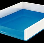 LEITZ Briefablage WOW Duo Colour DIN A4 perlweiß/blau