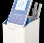 LEITZ WOW Duo Colour Stiftehalter 9,0 x 10,1 x 10,0 cm perlweiß/blau