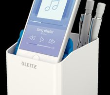 LEITZ WOW Duo Colour Stiftehalter 9,0 x 10,1 x 10,0 cm perlweiß/blau