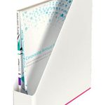 LEITZ Stehsammler WOW Duo Colour Polystyrol perlweiß/pink , DIN A4