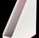 LEITZ Stehsammler WOW Duo Colour Polystyrol perlweiß/pink , DIN A4