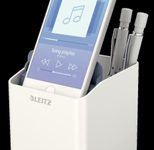 LEITZ WOW Duo Colour Stiftehalter 9,0 x 10,1 x 10,0 cm perlweiß/grau