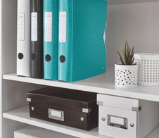 LEITZ Ordner Rückenbreite 6.5 cm DIN A4 Kunststoff eisblau