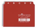 DURABLE Karteikartenregister A-Z rot für DIN-A7-Karteikästen