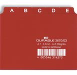 DURABLE Karteikartenregister A-Z rot für DIN-A7-Karteikästen