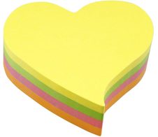 inFO Herz Haftnotizen 7,0 x 7,0 cm