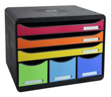 Exacompta Schubladenbox 306798D  DIN A4+ quer 35,5 x 27,0 x 27,1 cm