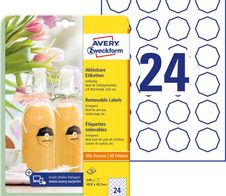 AVERY Zweckform Etiketten 5082 weiß 40,8 x 40,3 mm