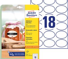 AVERY Zweckform Etiketten 5087 weiß 63,5 x 42,3 mm