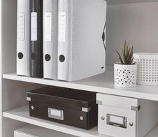 LEITZ Ordner Rückenbreite 6.5 cm DIN A4 Kunststoff weiß