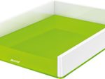 LEITZ Briefablage WOW Duo Colour DIN A4 perlweiß/grün