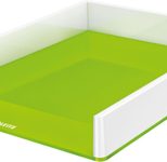 LEITZ Briefablage WOW Duo Colour DIN A4 perlweiß/grün