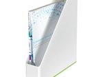 LEITZ Stehsammler WOW Duo Colour Polystyrol perlweiß/grün , DIN A4