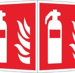 SafetyMarking® Brandschutzschild Feuerlöscher 26 cm x 15 cm