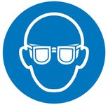 SafetyMarking® Gebotsaufkleber Augenschutz benutzen 10 cm