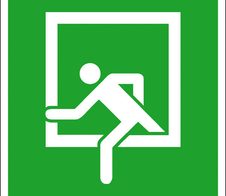 SafetyMarking® Rettungszeichen-Aufkleber Notausstieg 15 cm x 15 cm