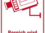 SafetyMarking® Hinweisschild Bereich wird videoüberwacht 20 cm x 30 cm