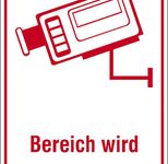 SafetyMarking® Hinweisschild Bereich wird videoüberwacht 20 cm x 30 cm