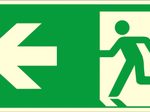 SafetyMarking® Rettungszeichen-Aufkleber Notausgang links 30 cm x 15 cm