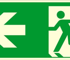 SafetyMarking® Rettungszeichen-Aufkleber Notausgang links 30 cm x 15 cm