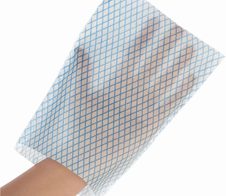 HYGOSTAR Einmal-Waschhandschuh RAUTE Einheitsgröße weiß