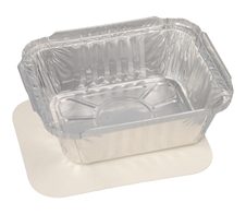 STARPAK Aluschalen mit Deckel 500 ml silber