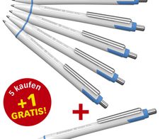 Schneider Slider Xite weiß Kugelschreiber 0.7 mm, Schreibfarbe: blau, 5 St. + GRATIS 1 St.