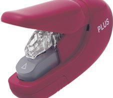 PLUS JAPAN Klammerloses Heftgerät weinrot
