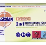 SAGROTAN® Desinfektionstücher 2in1 15 Tücher