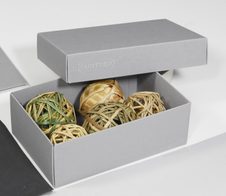BUNTBOX Geschenkboxen M 1,1 l - 17,0 x 11,0 x 6,0 cm grau