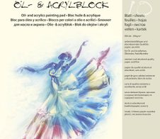 folia für Öl- und Acrylfarben Zeichenblock DIN A4 10 Blatt
