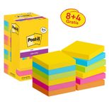 Post-it® Carnival Haftnotizen extrastark farbsortiert 8 Blöcke + GRATIS 4 Blöcke