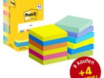 Post-it® Energetic Haftnotizen farbsortiert 8 Blöcke + GRATIS 4 Blöcke