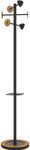 unilux Kleiderständer BORA BAMBOO schwarz, bambus 38,0 x 178,0 cm 6 Haken