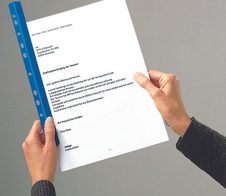 Expro Klemmschienen mit Abheftleiste DIN A4 0.3 cm blau