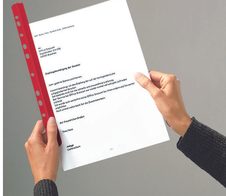 Expro Klemmschienen mit Abheftleiste DIN A4 0.3 cm rot