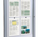 Showdown® Displays S Schaukasten 4x DIN A4 keine-Fach  alusilber