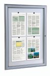 Showdown® Displays S Schaukasten 4x DIN A4 keine-Fach alusilber