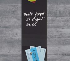 SIGEL Glas-Magnettafel artverum® 12,0 x 78,0 cm schwarz