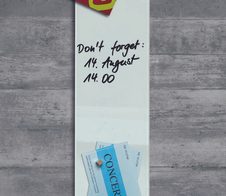 SIGEL Glas-Magnettafel artverum® 12,0 x 78,0 cm weiß