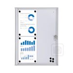 Showdown® Displays Economy XS Schaukasten 4x DIN A4 keine-Fach silber