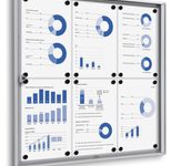 Showdown® Displays Economy XS Schaukasten 6x DIN A4 keine-Fach  silber