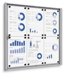 Showdown® Displays Economy XS Schaukasten 6x DIN A4 keine-Fach silber