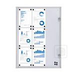 Showdown® Displays Economy XS Schaukasten 9x DIN A4 keine-Fach  silber