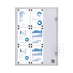 Showdown® Displays Economy XS Schaukasten 9x DIN A4 keine-Fach silber