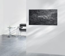 SIGEL Glas-Magnettafel artverum® 91,0 x 46,0 cm Design Schiefer-Stone