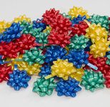 PRÄSENT Geschenk-Schleifen 5 mm x 0.95 m blau/rot/gelb/grün/pink/orange