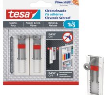 tesa Klebeschraube 2.4 cm  x 6.4 cm weiß